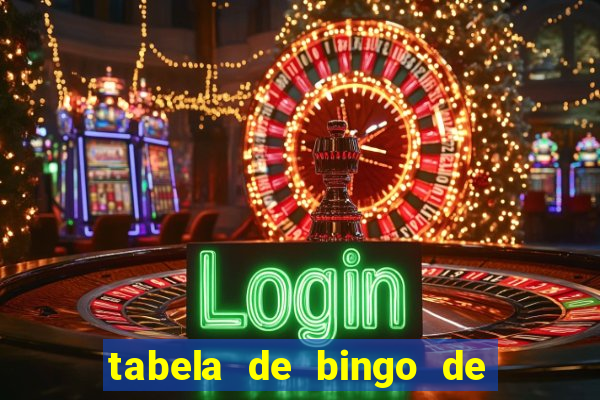 tabela de bingo de 1 a 100